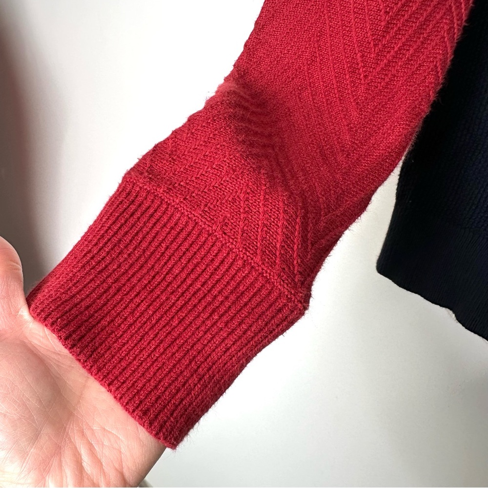 Tommy Hilfiger Retro Flag Colour Block Preppy Collegiate Cotton Sweater - Picture 7 of 12